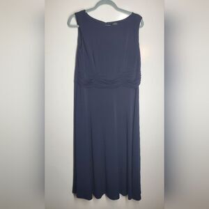 Jessica Howard Elegant Navy Blue Sleeveless Dress. Size 16W